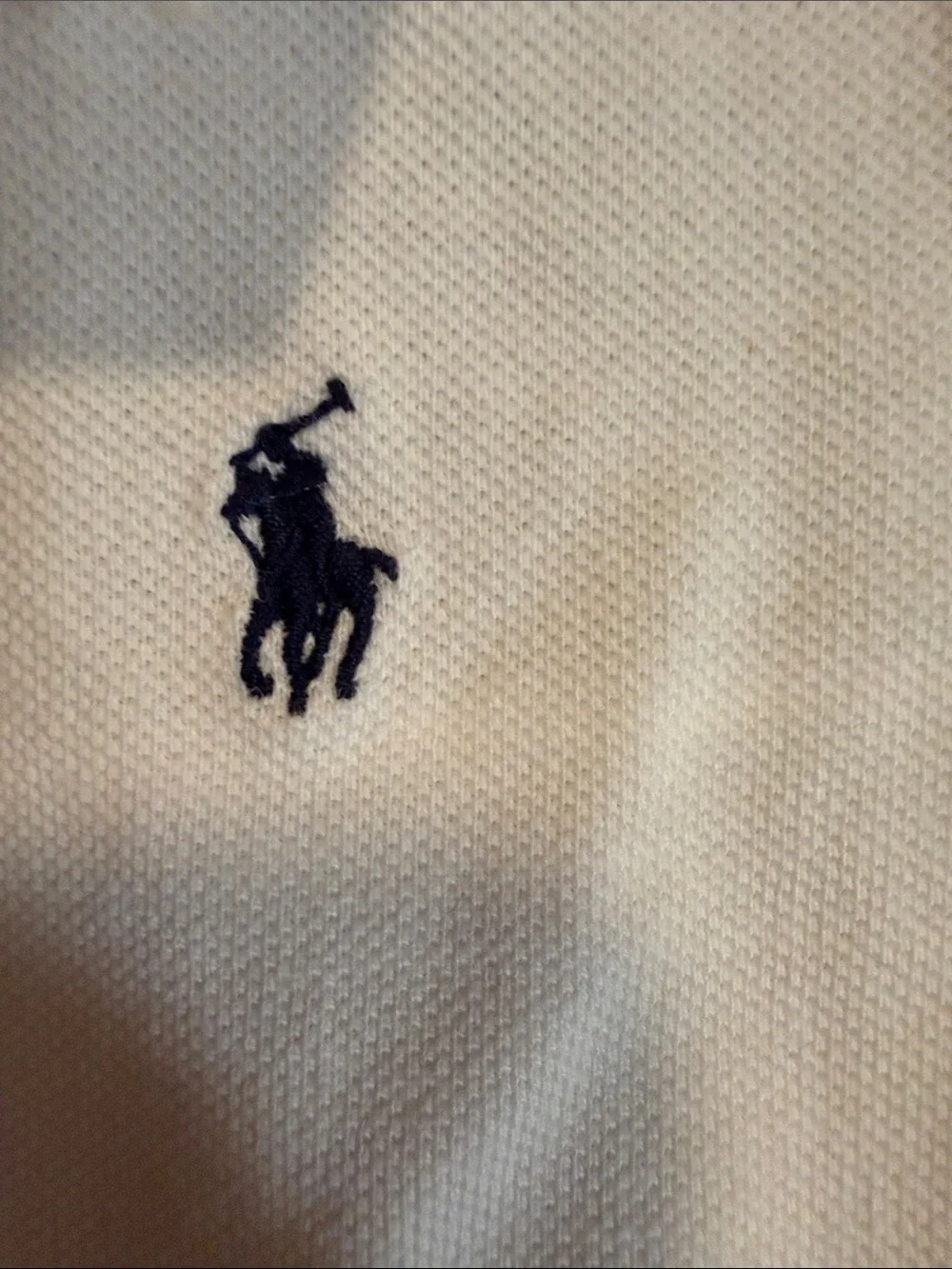 Polo by Ralph Lauren White Long Sleeve Polo with Navy Pony